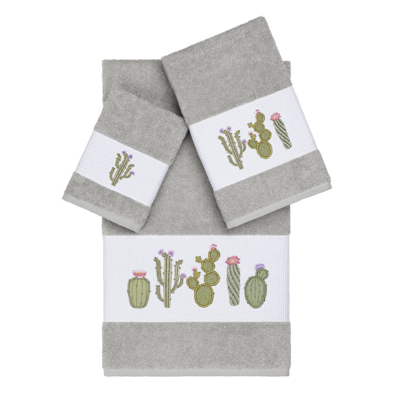 Ensemble de serviettes 3 pièces Mila, Gris clair