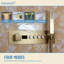 Ensemble de pomme de douche à DEL Pluie de plafond avec système de douche à jet thermostatique et jets de corps