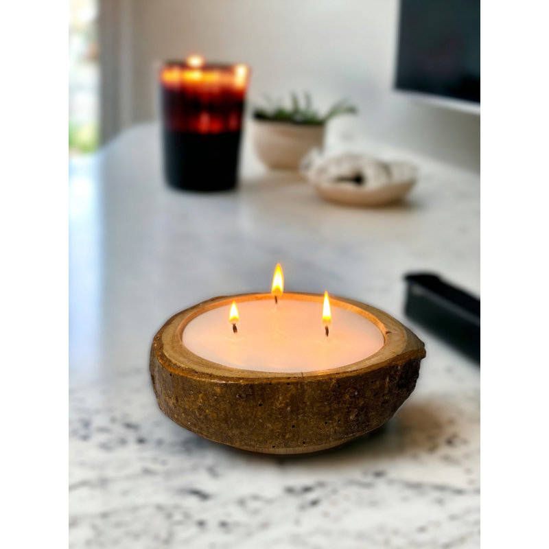 Wood Tabletop Candlestick