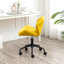 Chaise de bureau pivotante jaune-2081356498