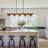 43"  5-Light Wooden Bar Chandelier Linear Kitchen Pendant