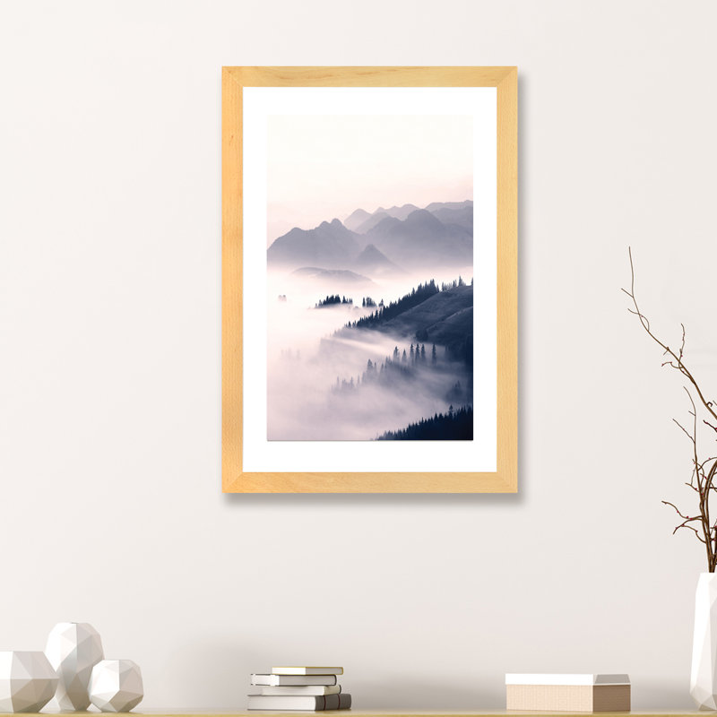 « Morning Sun », impression, H 24 po x l 16 po x P 1 po, Papier encadré de bois naturel