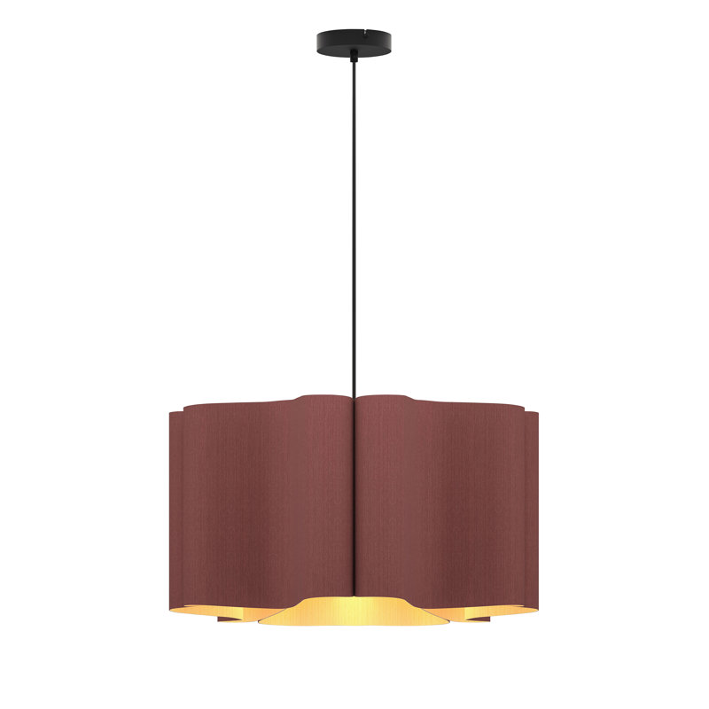 Luminaire suspendu unique 1 lumière Paulina, Violet