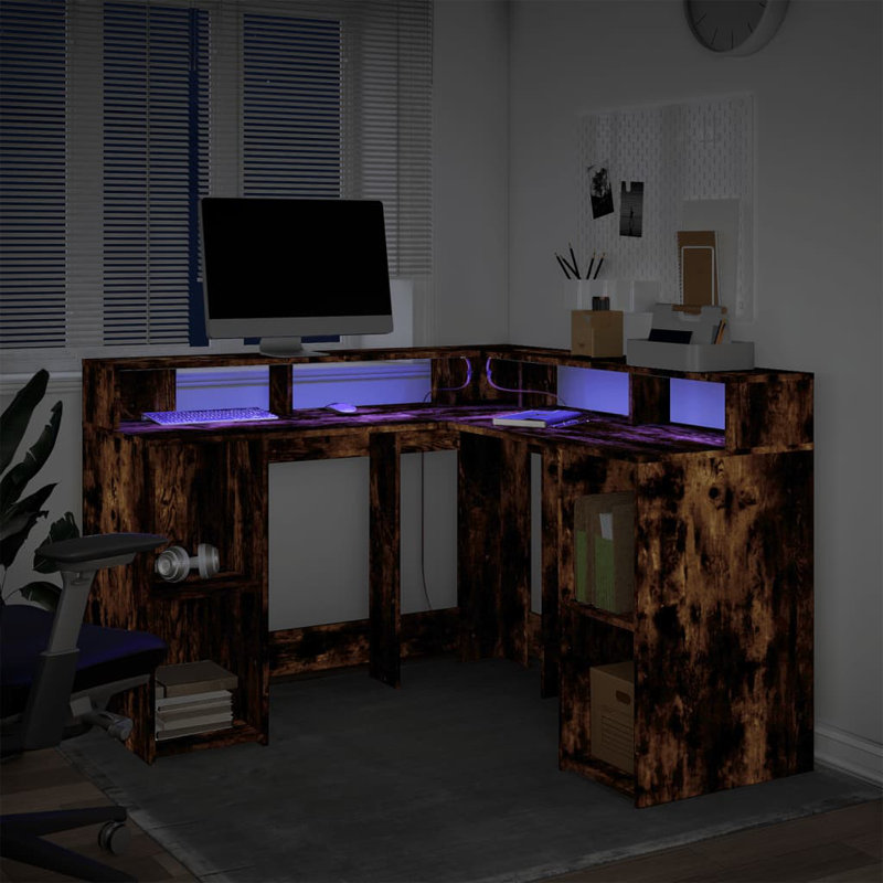 Computer Desk, Smoked oak