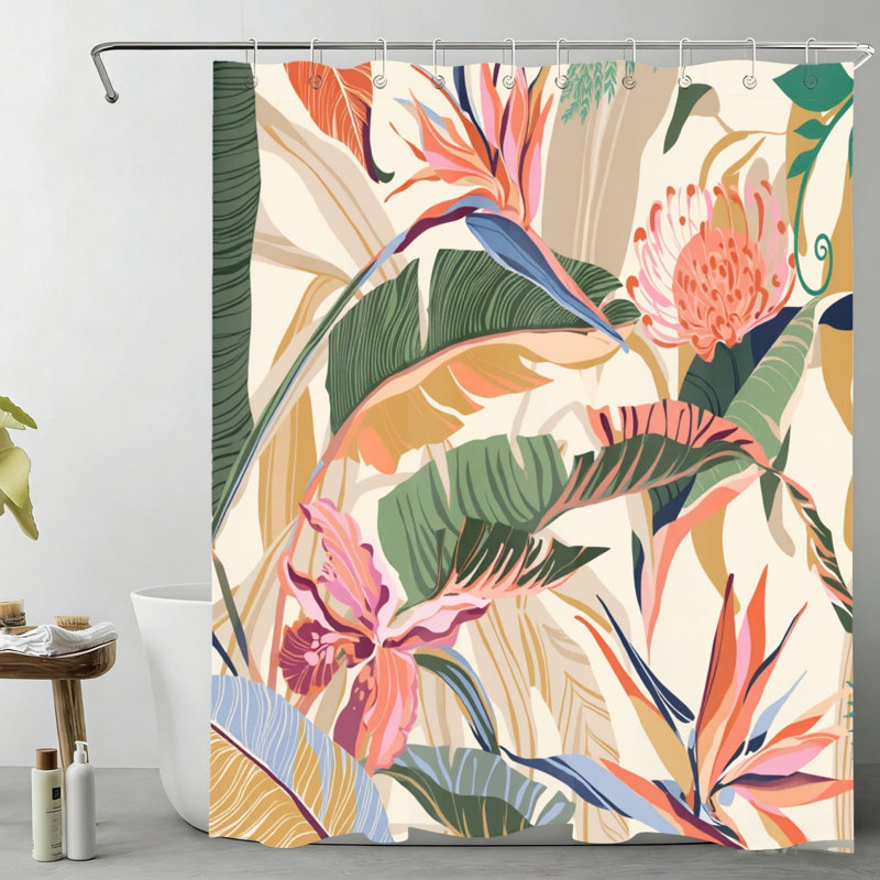 Rideau de salle de bain Tropical