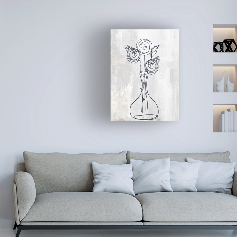 Art sur toile, rosette bolognaise, H 47 po x l 35 po