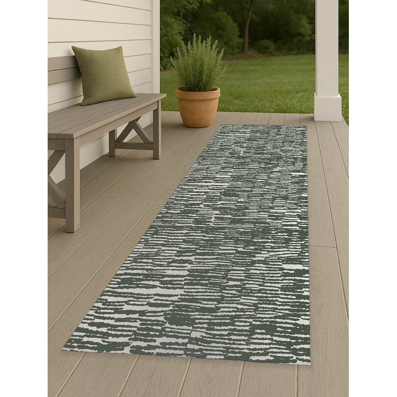 Strands Non-Slip Outdoor Rug, Runner 2'6" x 8'