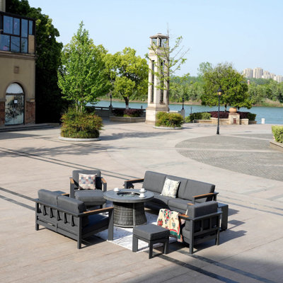 9 - Person Patio Conversation Set with Cushions