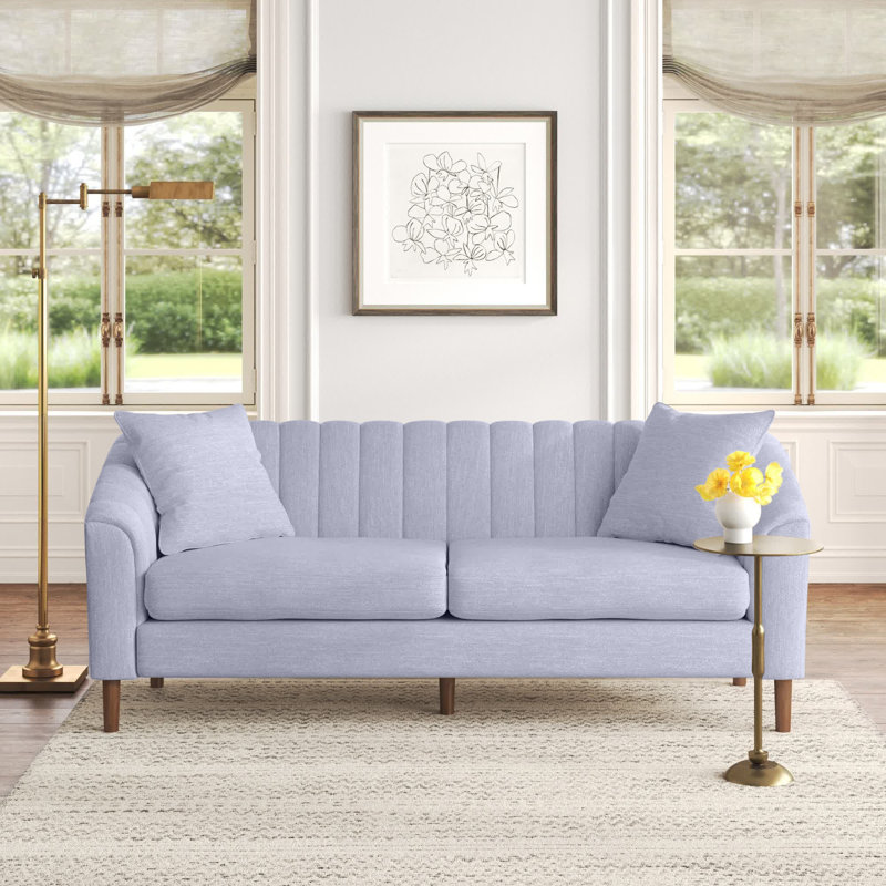 Avett Upholstered 84.5'' Sofa, Cloud Gray 100% Polyester