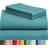 Luxclub 4 PC Teal Queen Silky Soft Cooling Extra Deep Pocket Performance Sheet Set-123418278-134223516