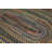 Antique Large Braided American Allover Flat Weave Oval Rug