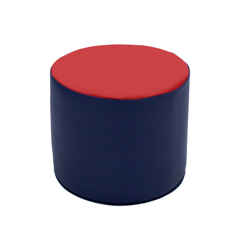SoftScape 15" Circle/Cylinder Accent Ottomans, Navy