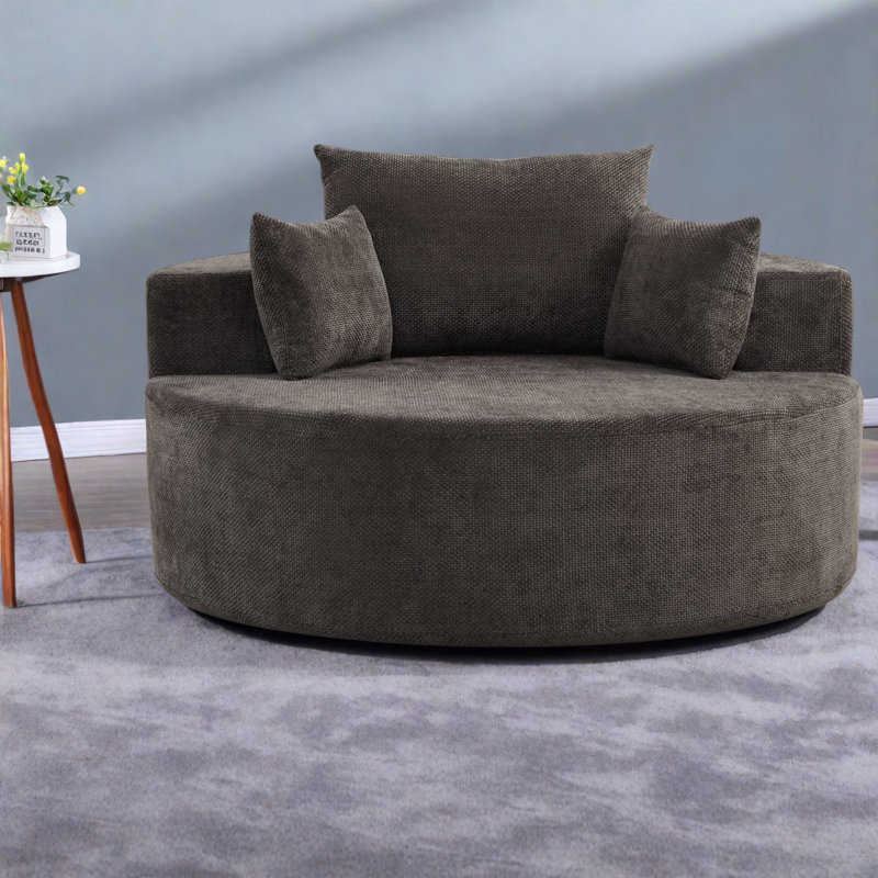 Pas de chaises d'appoint sans assemblage, chaise-lit moderne en chenille de 55 pouces pour la maison