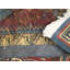 Tapis oriental rouge à motif géométrique floral Maroon