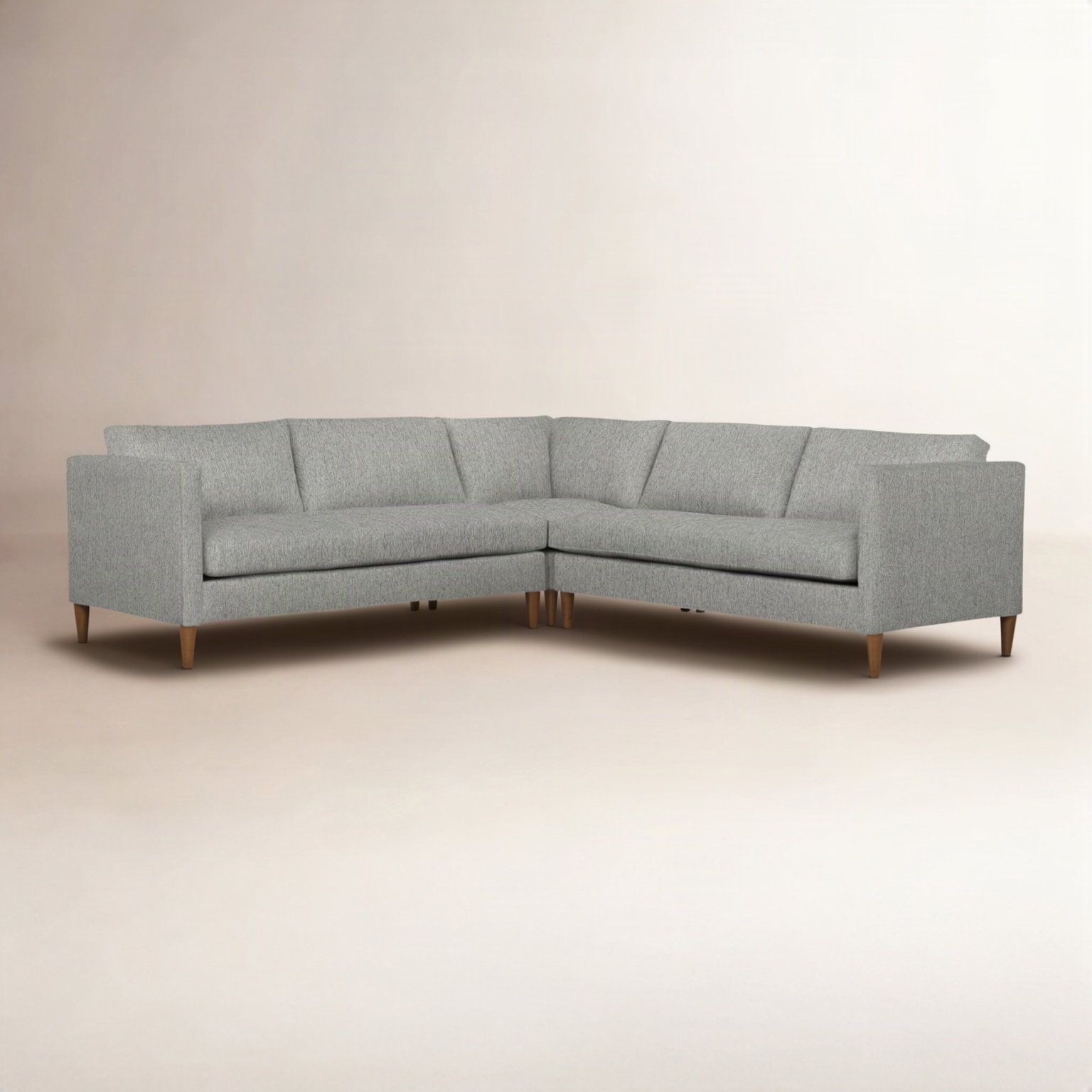 Clifford Sectional, Ticket Smoke Heathered Basketweave