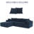 Chenille Boneless L-Shaped Sectional Sofa-921868984