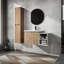 Meuble-lavabo moderne avec lavabo et armoire latérale - 36 po de rangement mural-130431061
