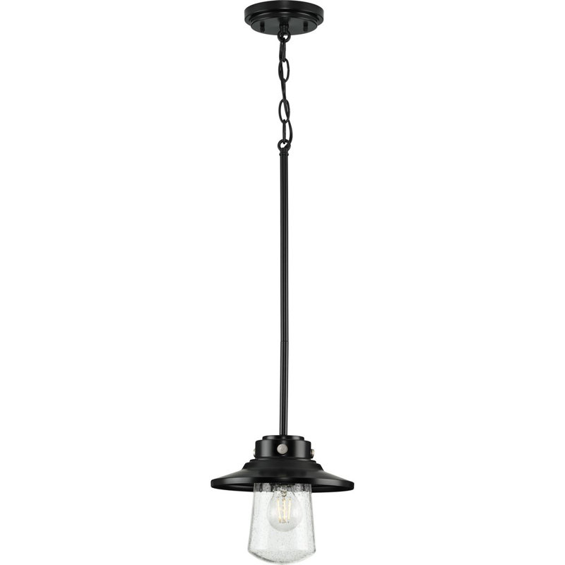 Luminaire suspendu en pot 1 lumière Frampton, Noir mat