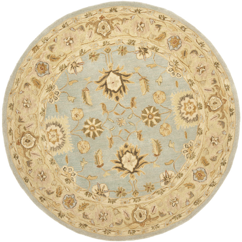 Tingley Hand Tufted Wool Oriental Rug, Round 4'