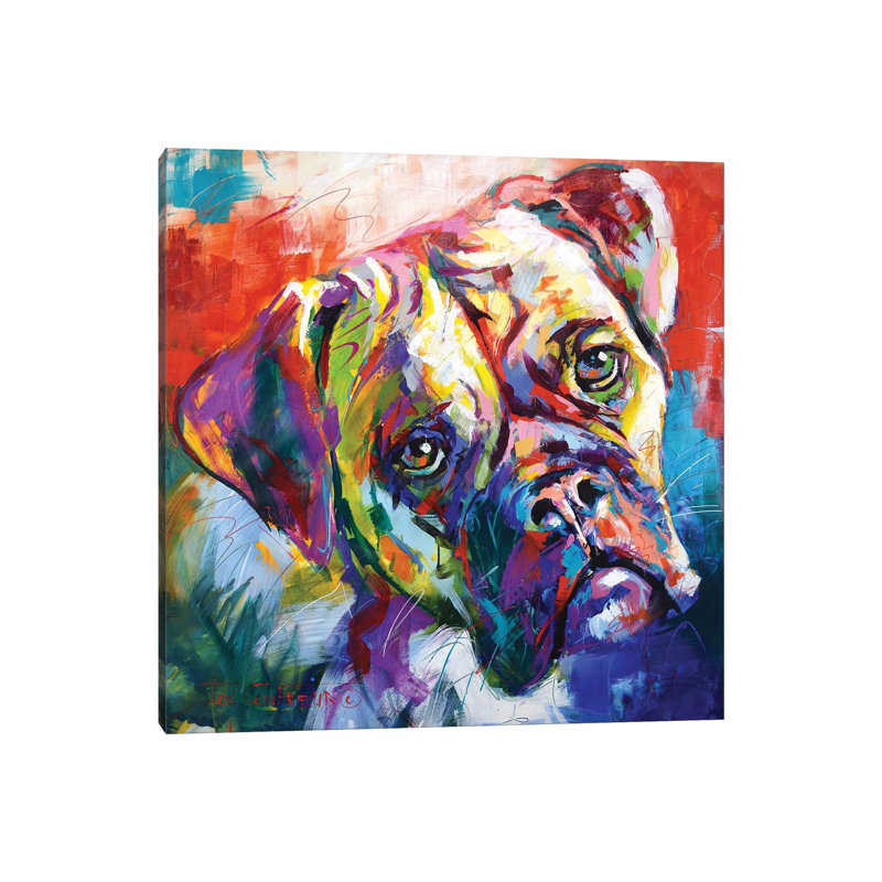 Boxer by Jos Coufreur - Wrapped Canvas Painting, 45.72 cm H x 45.72 cm W x 1.91 cm D