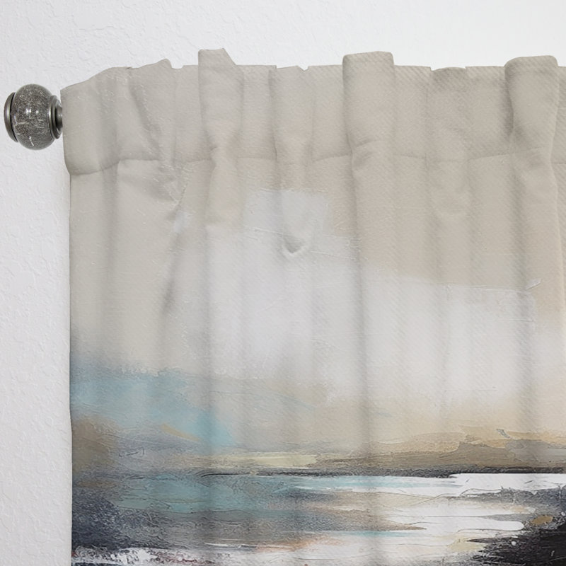 Clayburn - Serene Waters In Marble II - Rideau en velours moderne - obscurcissant - 1 panneau, L 52 po x L 90 po