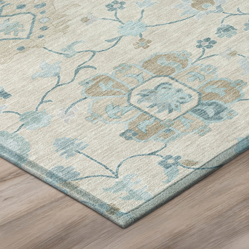 Machine Washable Indoor/Outdoor Chantille ACN2930 Global Rug, Linen, 5' x 7'6"