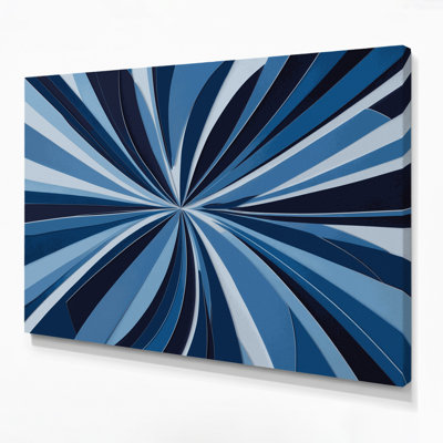 «Geometric Abstraction 29», art mural sur toile bleue