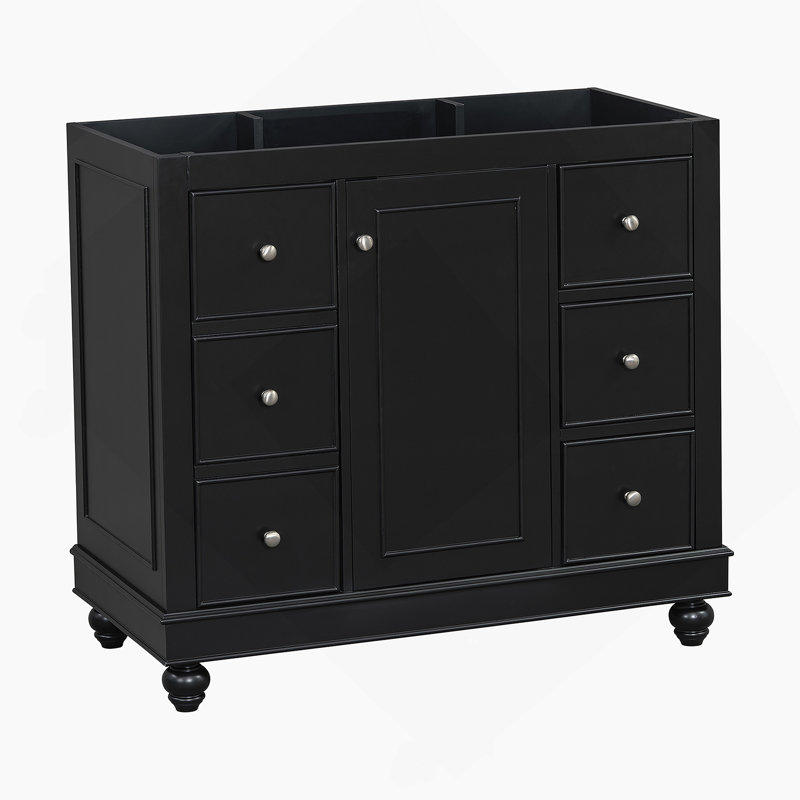 Meuble-lavabo noir 36 po (lavabo non inclus)