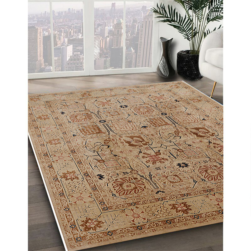 Tapis brun à motif oriental, Rectangle 7 pi x 9 pi