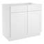 Meuble bas standard HOMEIBRO Cozy Design, 91,4 cm (L) x 61 cm (P) x 87,6 cm (H), en contreplaqué, couleur gris tourterelle.-99152008-99152003