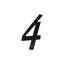 Deltana RNZ4-4 4" Numbers Zinc Die-Cast, Black