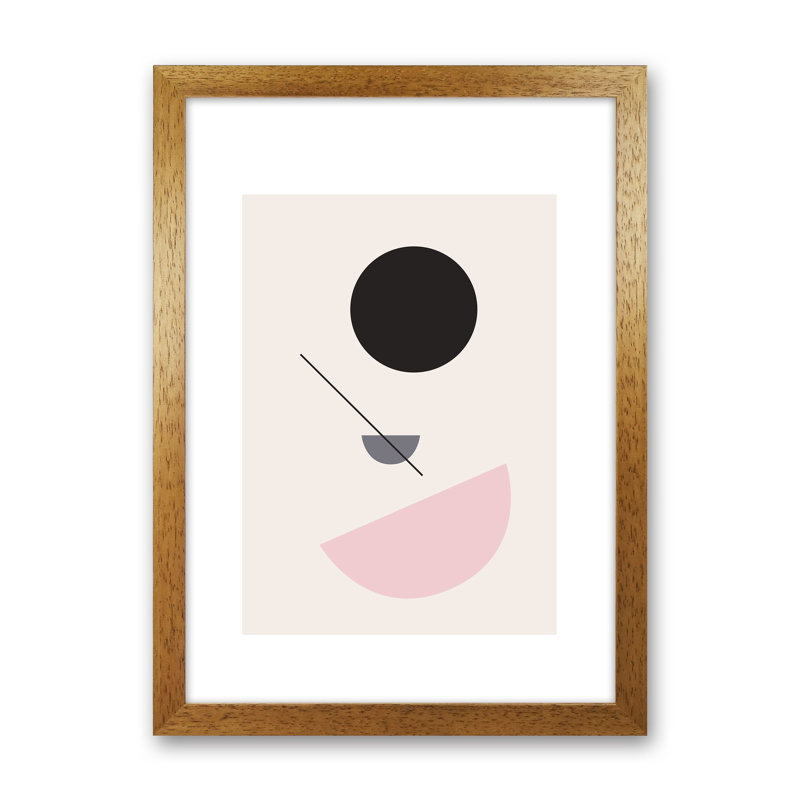 Mila Abstract N3 by Pixy Paper - Print, Oak Framed, 84cm H x 59.4cm W x 3cm D