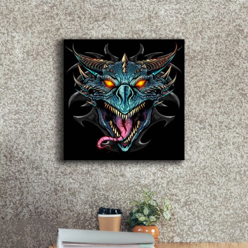 Gesele " Dragon Head ", 18" H x 18" W x 0.5" D
