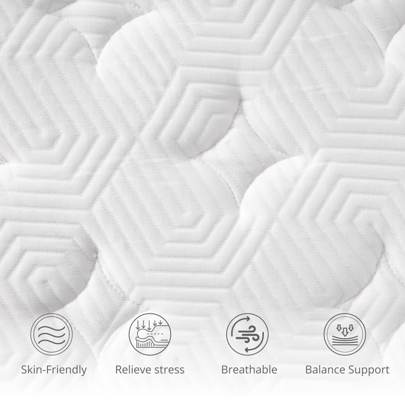 Matelas hybride gris moyen 10 po - EdgeSupport & Motion Isolation, Lit double, 10"