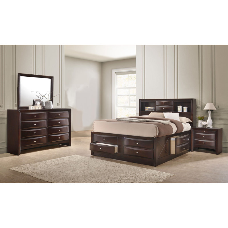 Rodnell Piece Bedroom Set, Queen, Dark Cherry