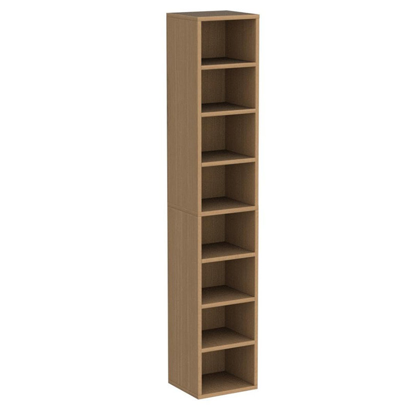 Bibliothèque de coin autoportante à 7 tablettes, Blanc, 8 cubes: l 12,99 po x P 11,81 po x H 70,87 po