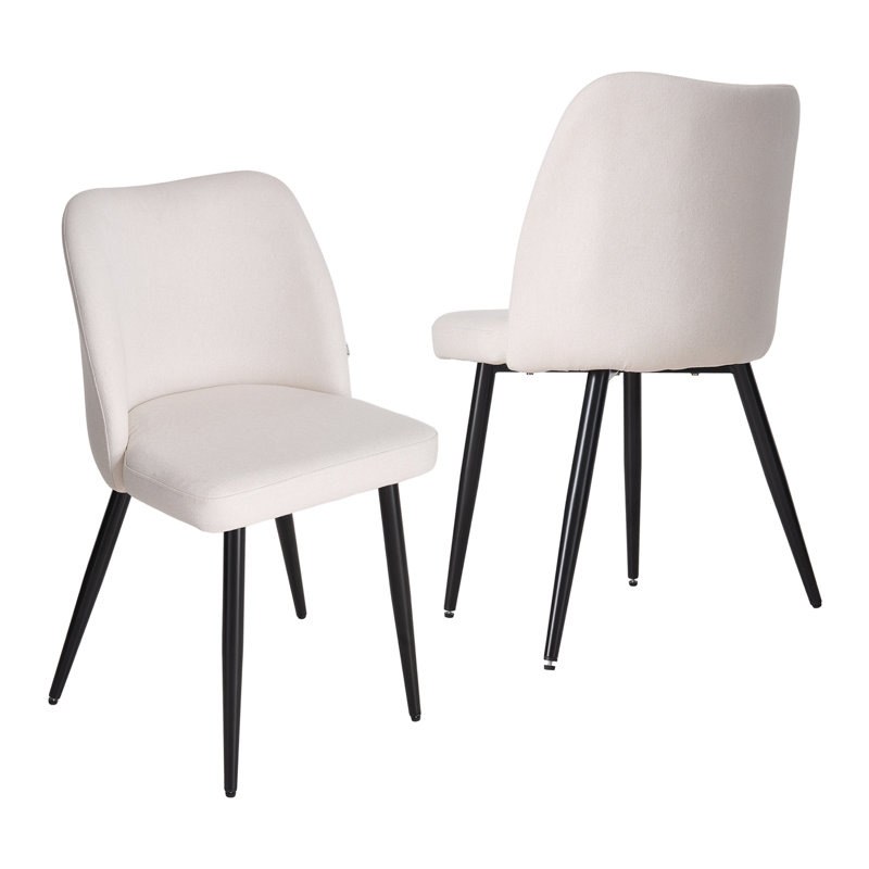 50cm H Upholstered Wing Back Accent, White