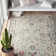 Christa Oriental Light Gray/Fuchsia Area Rug