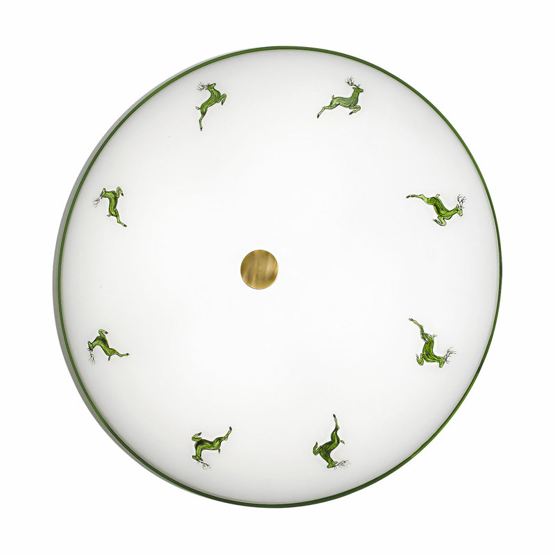 Moon 2 Light Flush Mount, Gold