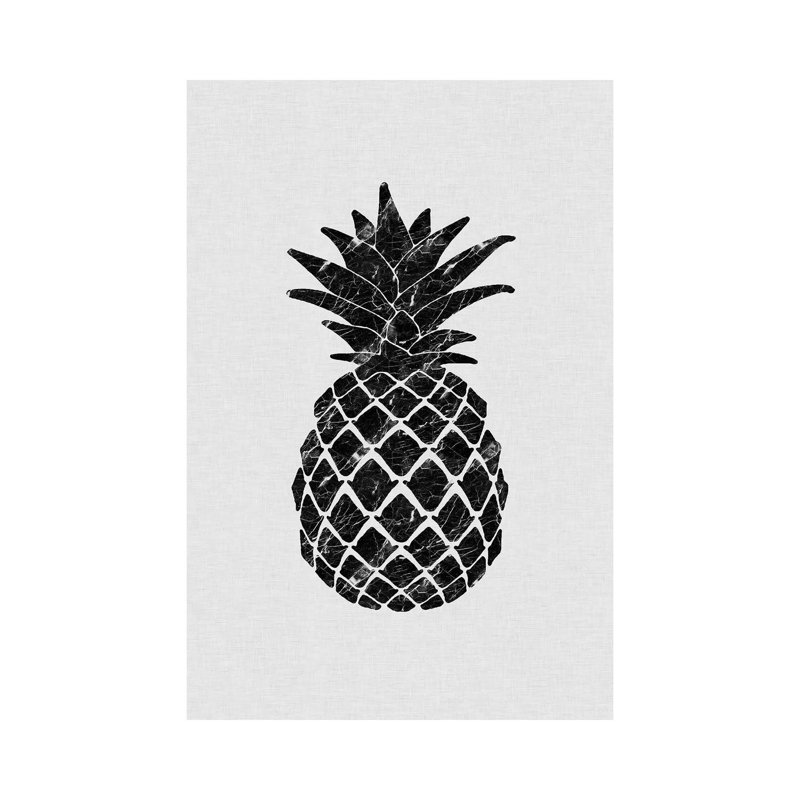 Marble Pineapple - Wrapped Canvas Print, 30.48cm H x 20.32cm W x 1.91cm D