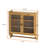 24.8'' Natural Vintage Double Door Wall Cabinet with Glass Door - Three Tiers of Storage, Towel Rack, for Bathroom & Kitchen-1282250188