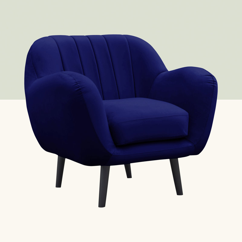 Cooper Upholstered Armchair, Dark blue