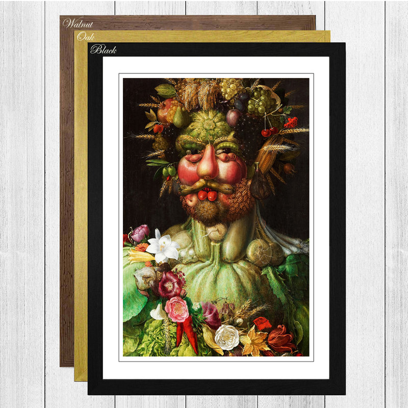 Giuseppe Arcimboldo - Single Picture Frame Print, Black