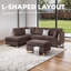 Canapé modulaire réversible avec repose-pieds-1220187852