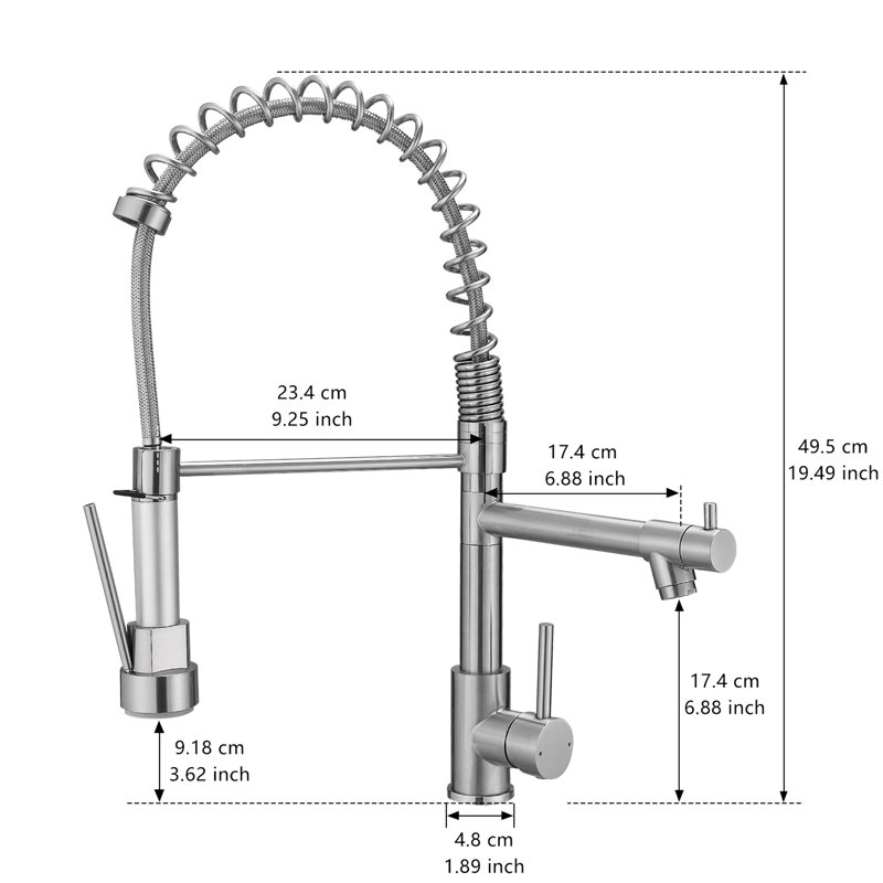 Robinet d'évier de cuisine, rétractable, levier unique, robinet robuste, contrôle des poignées, assurance de la qualité