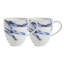 Azure Bone China Barrel Coffee Mug, set of 2