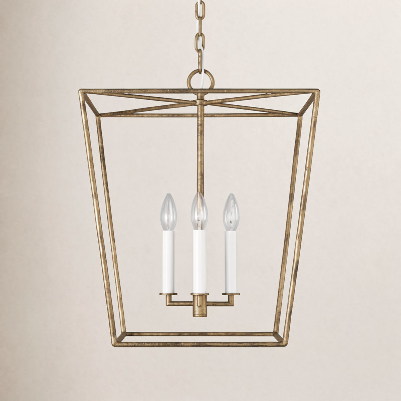 Ellen Degeneres Viota 4 Light Dining Room Entry Hallway Pendant, Casted Gild, 88.5" H x 18" W x 18" D