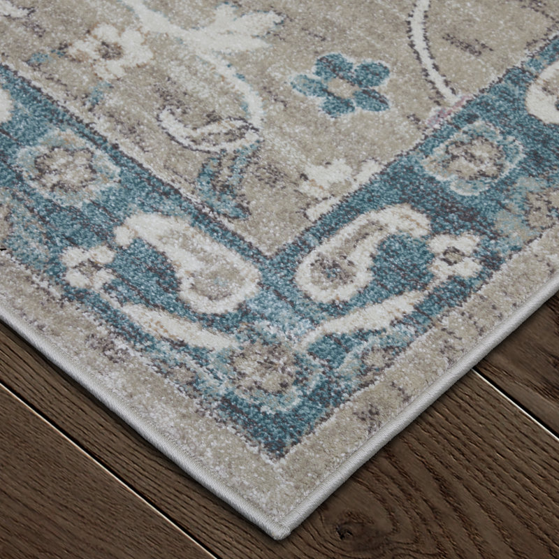 Tapis floral et botanique Odis, Rectangle 5 pi x 7 pi 6 po
