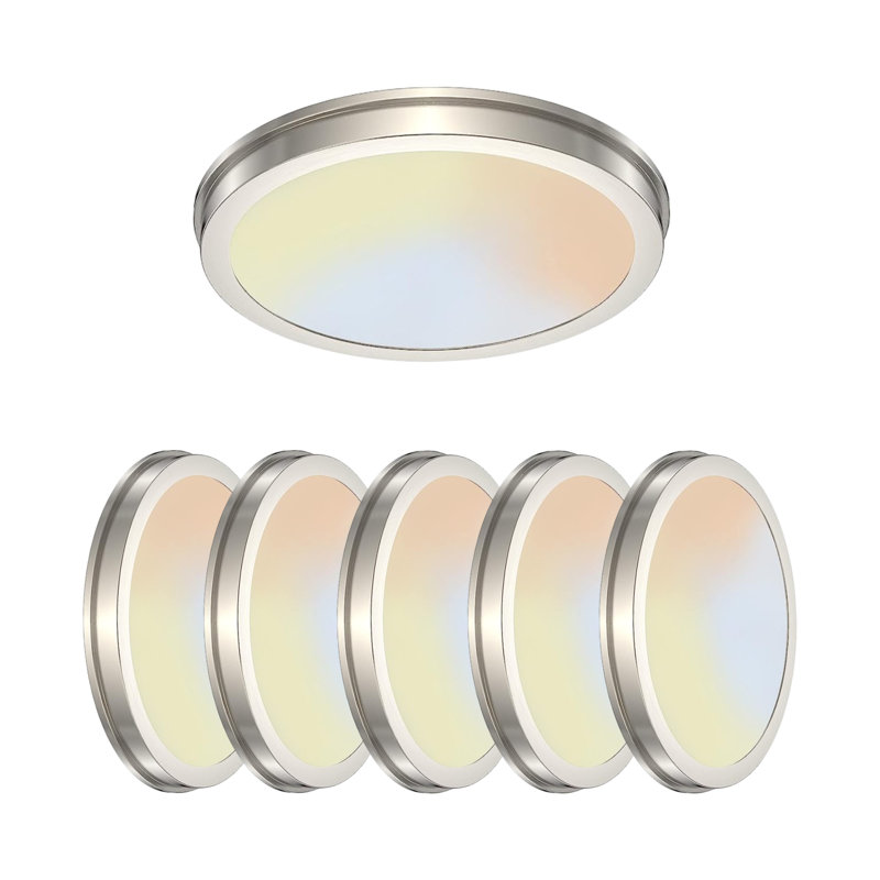 Dukie 14 inch LED Flush Mount Ceiling Light Fixture Dimmable CCT Selectable 
