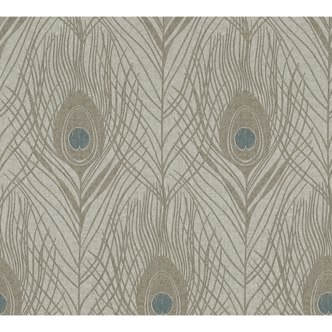 Swish Prosperity Feather 33' L x 20.9" W Wallpaper Roll Bungalow Rose 